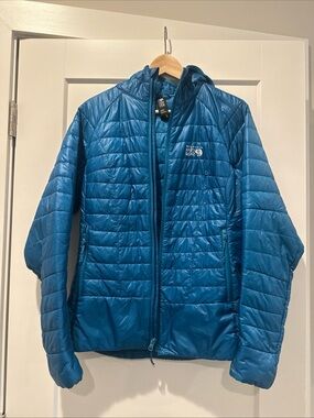 Mountain Hardwear Teal Blue Quilted Puffer Jacket